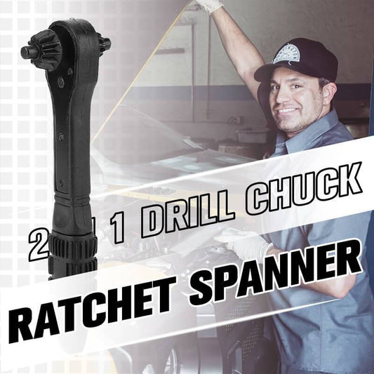 🎁Christmas 49% OFF⏳2 in 1 Drill Chuck Ratchet Spanner - newbeew