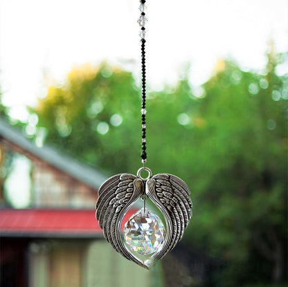 🎁Christmas 49% OFF⏳ANGEL WINGS Crystal and Pewter Wings Suncatcher - newbeew