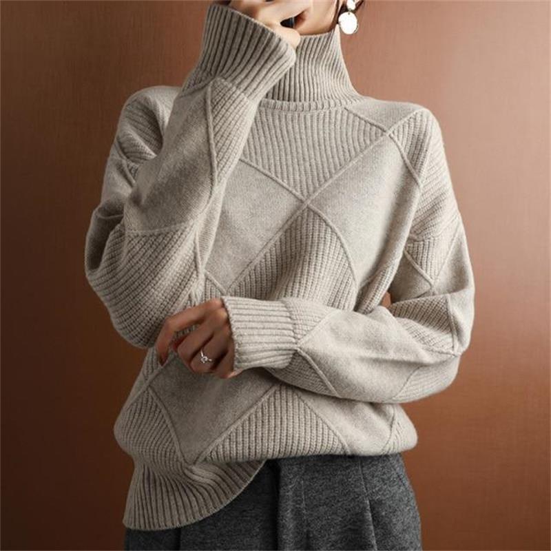 🎁New Year Sale 49% OFF⏳Loose Cashmere Turtleneck Sweater Cardigan
