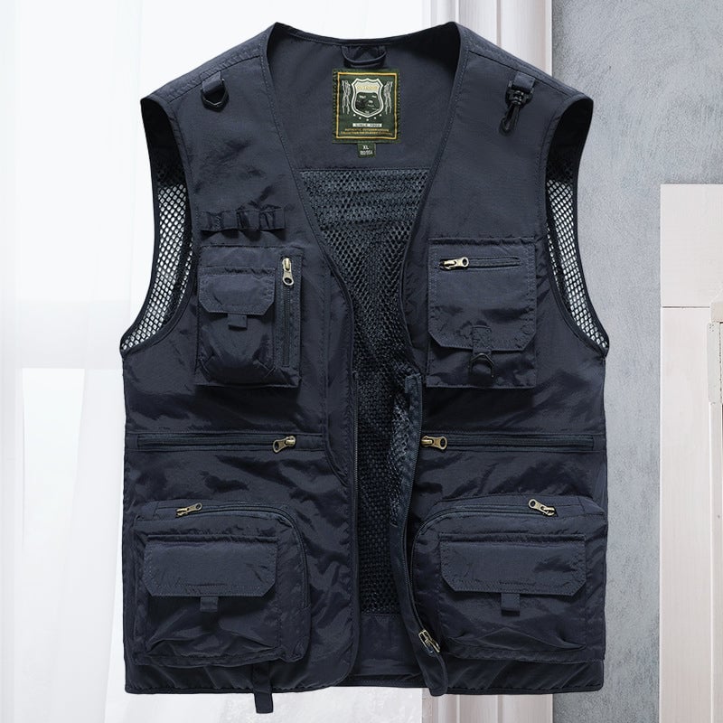 🎁Hot Sale 49% OFF⏳Breathable Mesh Zip Cargo Vest