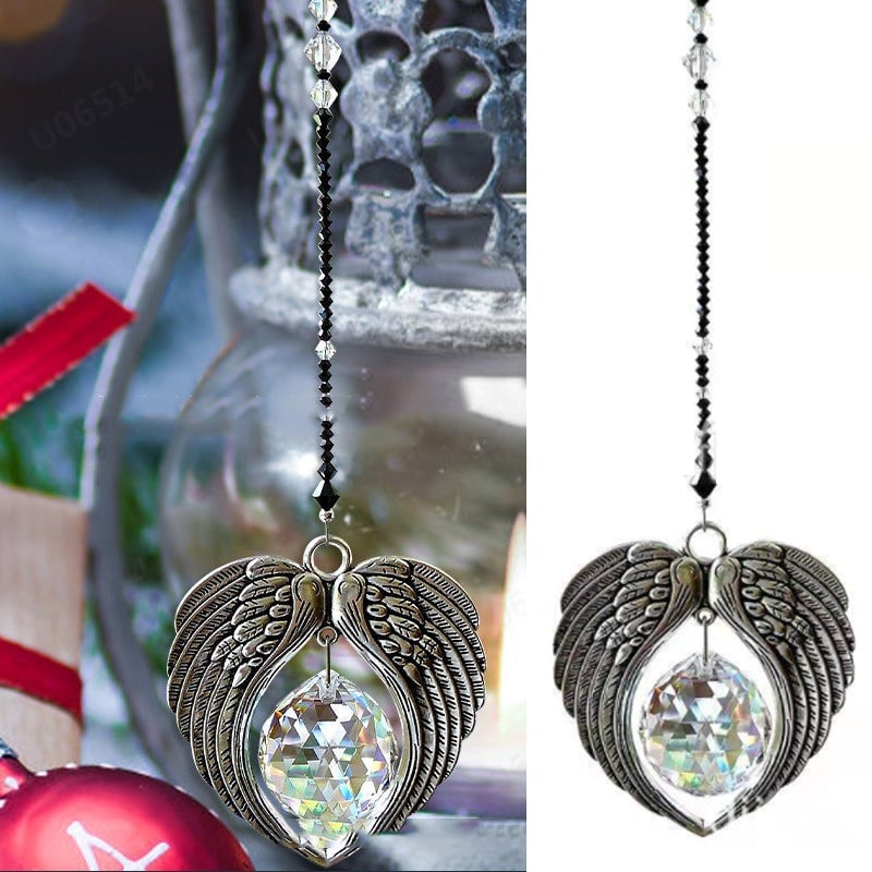 🎁Christmas 49% OFF⏳ANGEL WINGS Crystal and Pewter Wings Suncatcher - newbeew