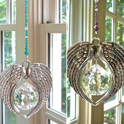 🎁Christmas 49% OFF⏳ANGEL WINGS Crystal and Pewter Wings Suncatcher - newbeew