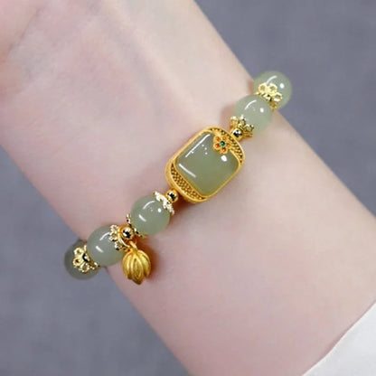 🔥 HOT SALE 🔥Hotan Jade Beaded Bracelet - newbeew