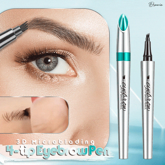 🔥Buy 1 Free 1🔥3D Waterproof Microblading Eyebrow Pen 4 Fork Tip Tattoo Pencil - newbeew