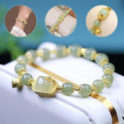 🔥 HOT SALE 🔥Hotan Jade Beaded Bracelet - newbeew