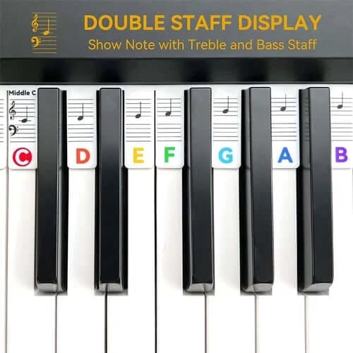 🎹Removable Piano Keyboard Note Labels - newbeew