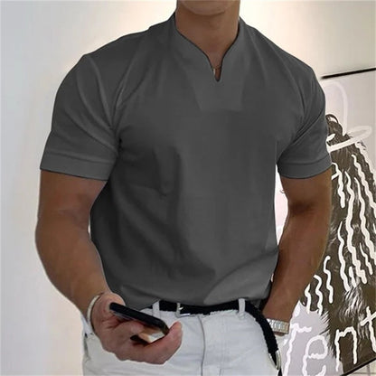 🎁New Year Sale 49% OFF⏳2024 Men's Gentleman Business Short Sleeve Fitness T-Shirt