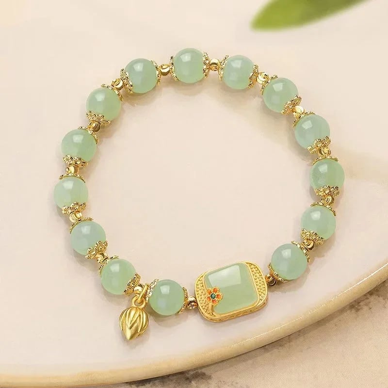 🔥 HOT SALE 🔥Hotan Jade Beaded Bracelet - newbeew