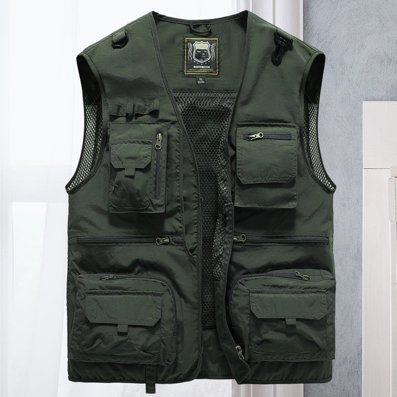 🎁Hot Sale 49% OFF⏳Breathable Mesh Zip Cargo Vest