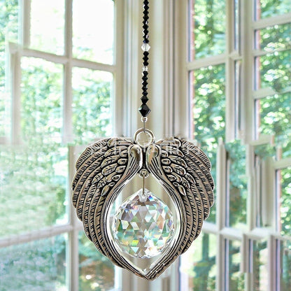 🎁Christmas 49% OFF⏳ANGEL WINGS Crystal and Pewter Wings Suncatcher - newbeew