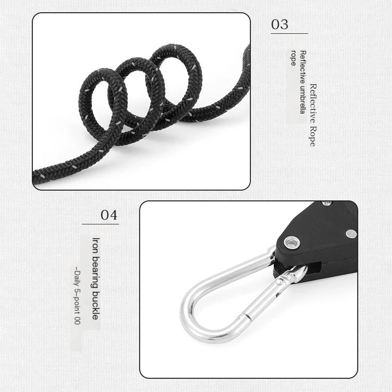 🪢Portable Adjustable Fix Camping Rope - newbeew