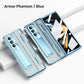 🔥FREE SHIPPING🔥Armor Phantom Aluminum Alloy Transparent Frosted Stand Hinge Phone Case For Samsung Galaxy Z Fold3 Fold4 5G With Screen Protector - newbeew