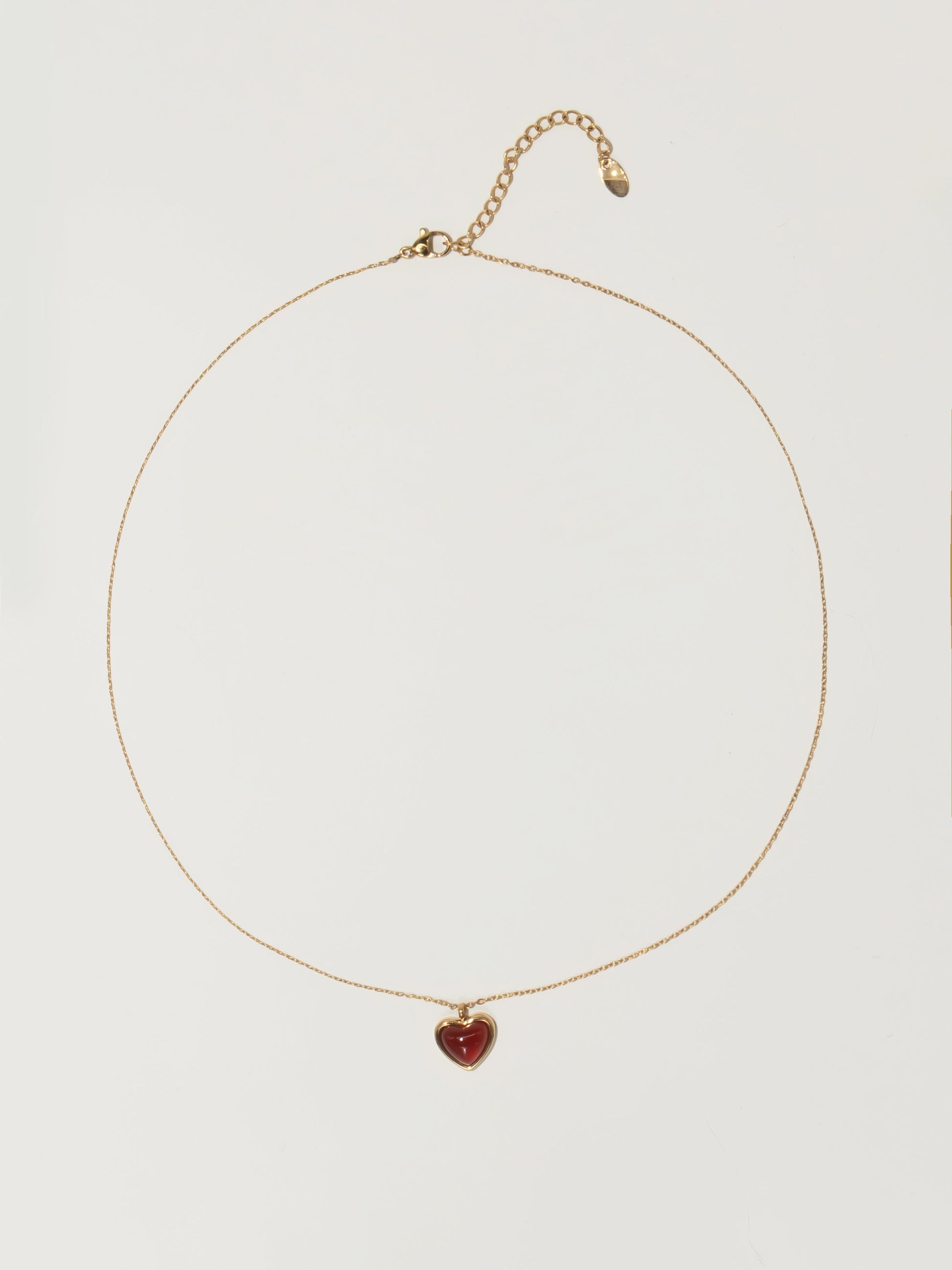 📿Carnelian Stone Heart Necklace - newbeew