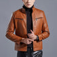 🎁Hot Sale 49% OFF⏳Men’s Stand Collar Biker Leather Jacket