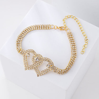 Buy 2 Get 15%💖Heart X Heart Ankle Bracelet🌟FREE SHIPPING - newbeew