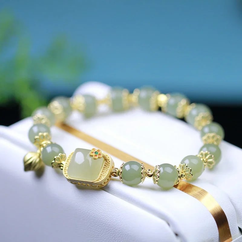 🔥 HOT SALE 🔥Hotan Jade Beaded Bracelet - newbeew