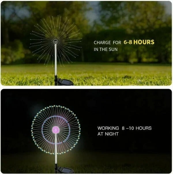 🎁Christmas 49% OFF⏳Waterproof Solar Garden Fireworks Lamp - newbeew