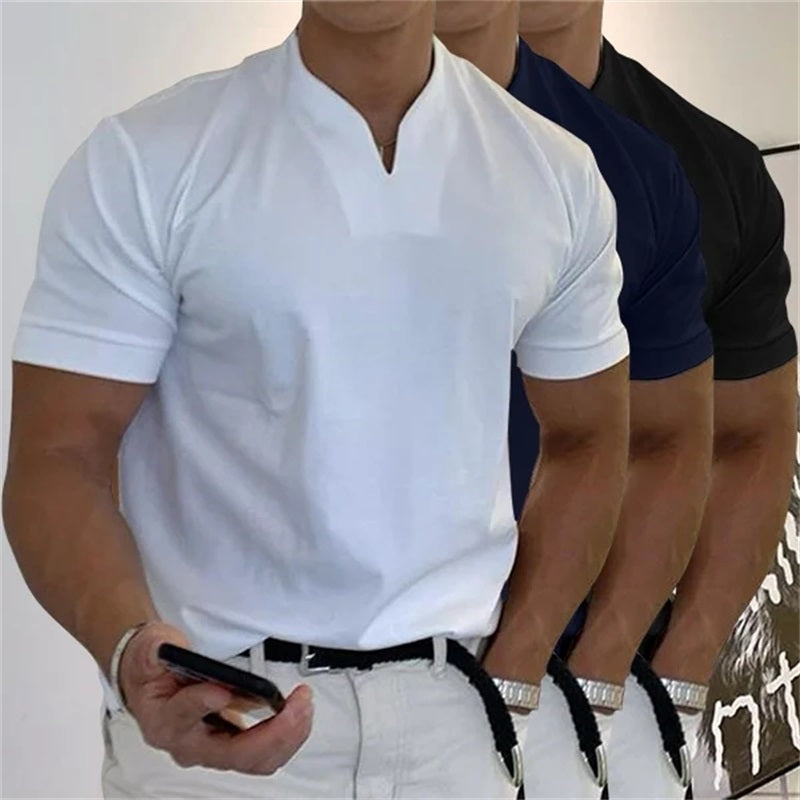 🎁New Year Sale 49% OFF⏳2024 Men's Gentleman Business Short Sleeve Fitness T-Shirt