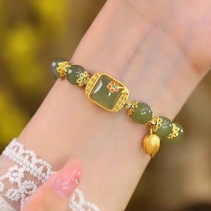 🔥 HOT SALE 🔥Hotan Jade Beaded Bracelet - newbeew