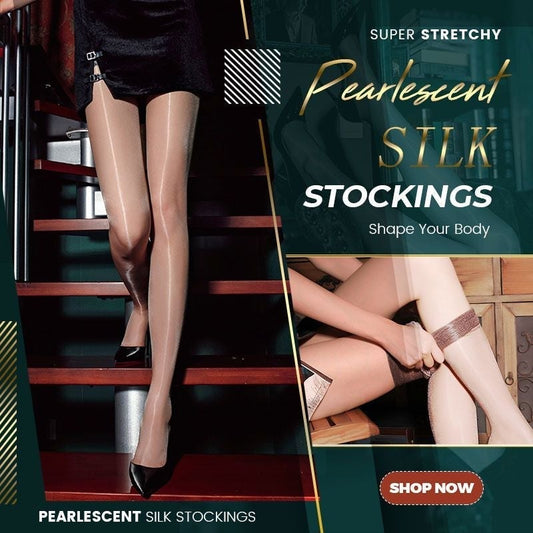 🎁Buy 1 Free 1⏳Plus Size Pearlescent Silk Stockings Pantyhose