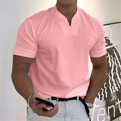 🎁New Year Sale 49% OFF⏳2024 Men's Gentleman Business Short Sleeve Fitness T-Shirt