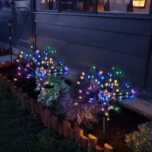 🎁Christmas 49% OFF⏳Waterproof Solar Garden Fireworks Lamp - newbeew