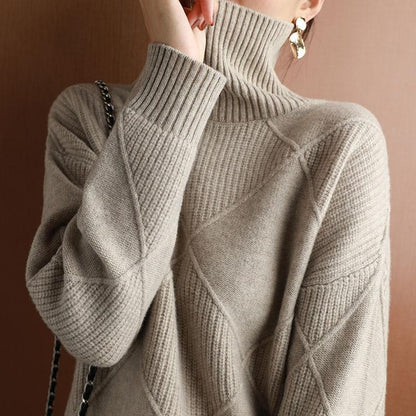 🎁New Year Sale 49% OFF⏳Loose Cashmere Turtleneck Sweater Cardigan