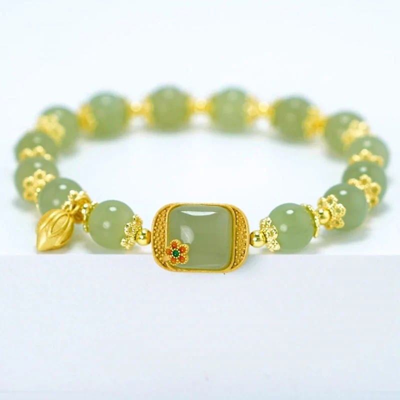 🔥 HOT SALE 🔥Hotan Jade Beaded Bracelet - newbeew