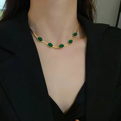 🎁Christmas Hot Sale🔥Emerald Necklace Earrings Bracelet - newbeew