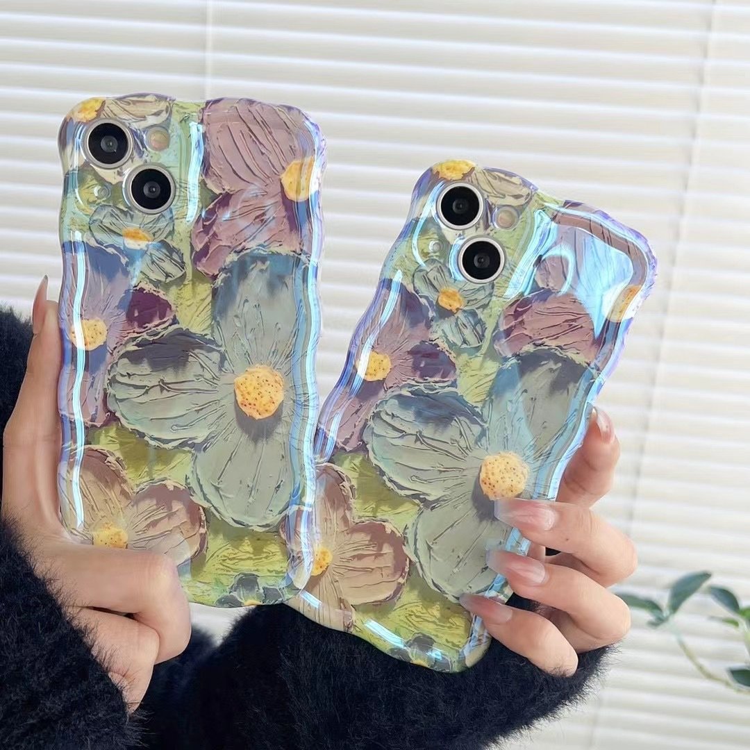 🌺iPhone Colorful Oil Painting Exquisite Phone Case - newbeew