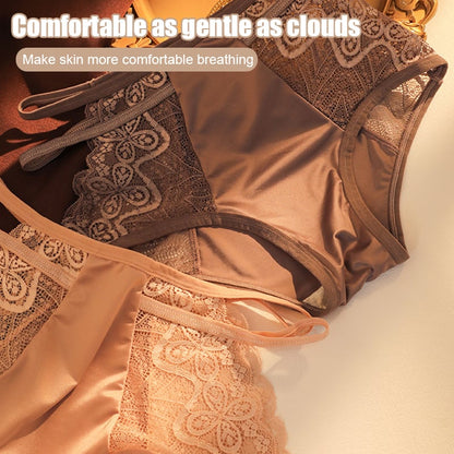 🎁Hot Sale 49% OFF⏳Buy 1 Free 1🔥Sexy Seamless Double Strap Lace Silk Care Panties