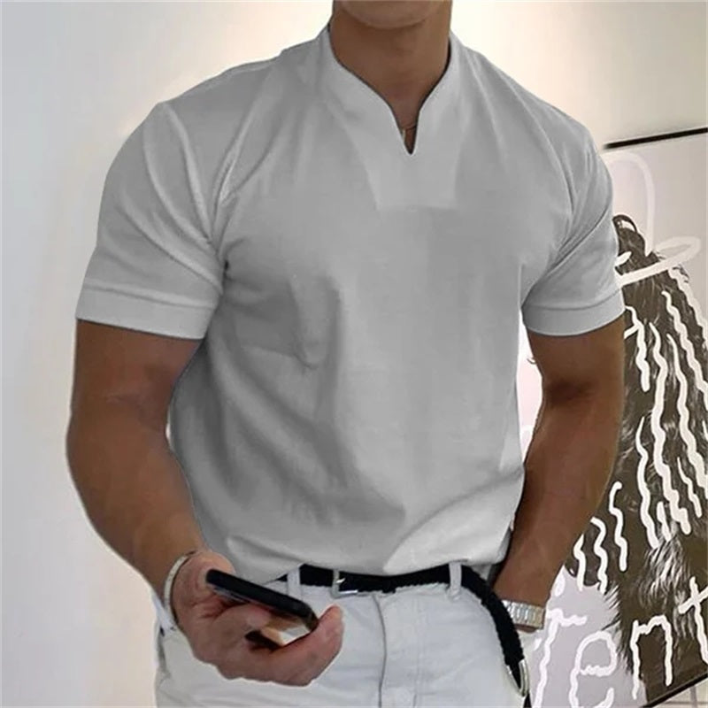 🎁New Year Sale 49% OFF⏳2024 Men's Gentleman Business Short Sleeve Fitness T-Shirt