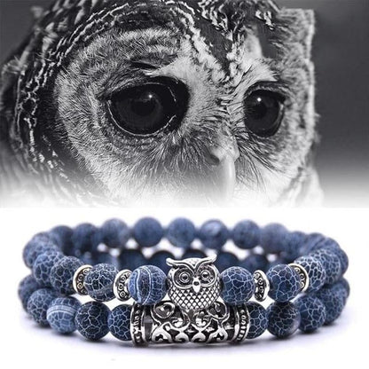 🎁Hot Sale 49% OFF⏳Owl Charm Natural Stone Bracelet