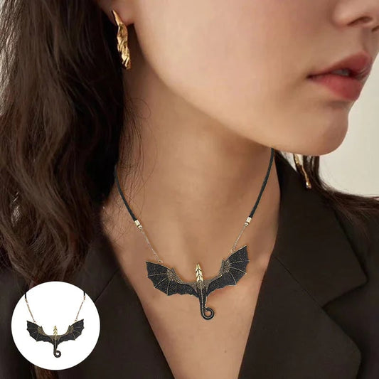 🎁New Year 49% OFF⏳Black Winged Flying Dragon Necklace