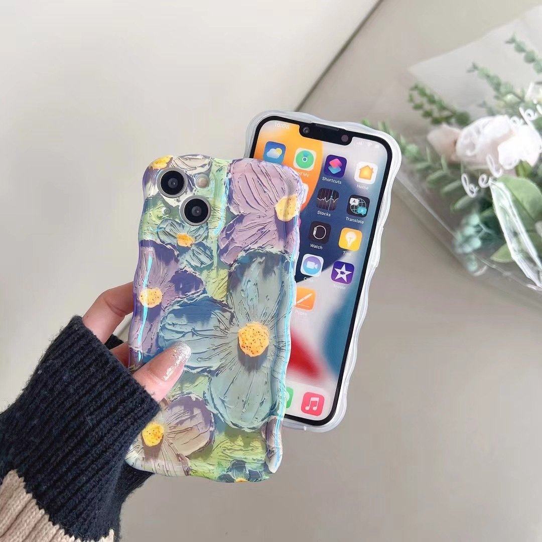 🌺iPhone Colorful Oil Painting Exquisite Phone Case - newbeew