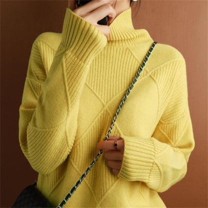 🎁New Year Sale 49% OFF⏳Loose Cashmere Turtleneck Sweater Cardigan