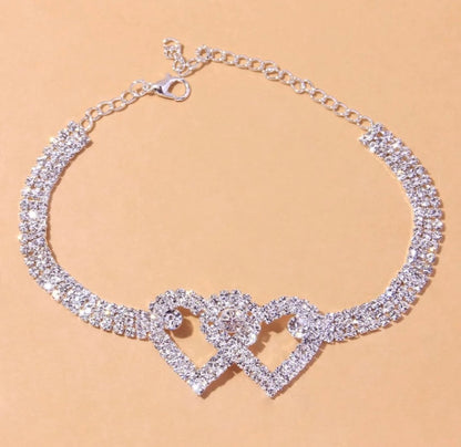 Buy 2 Get 15%💖Heart X Heart Ankle Bracelet🌟FREE SHIPPING - newbeew