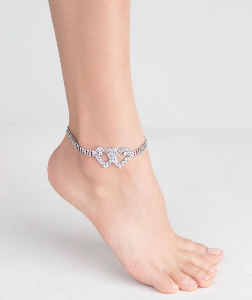 Buy 2 Get 15%💖Heart X Heart Ankle Bracelet🌟FREE SHIPPING - newbeew