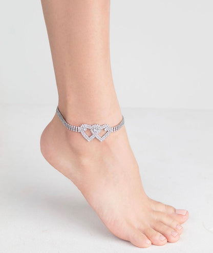 Buy 2 Get 15%💖Heart X Heart Ankle Bracelet🌟FREE SHIPPING - newbeew