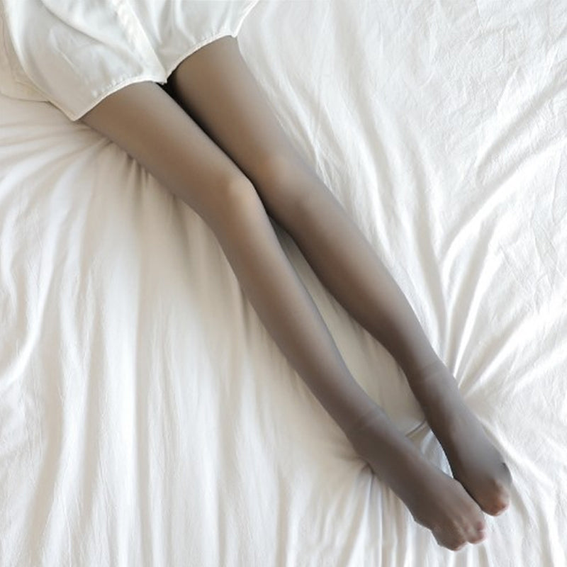 🔥 Hot Sale🔥Flawless Legs Fake Translucent Warm Plush Lined Elastic Tights - newbeew