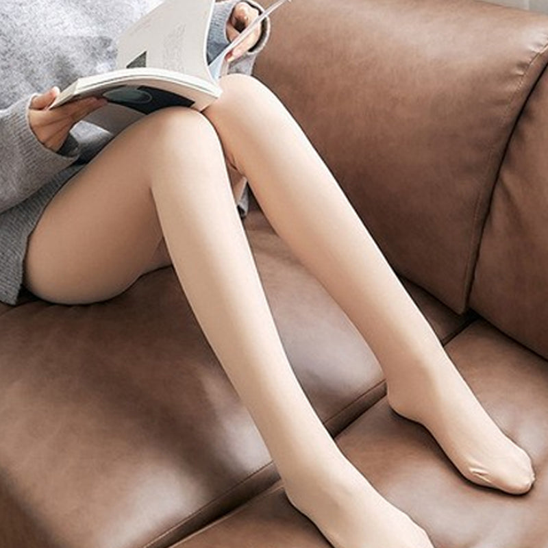 🔥 Hot Sale🔥Flawless Legs Fake Translucent Warm Plush Lined Elastic Tights - newbeew