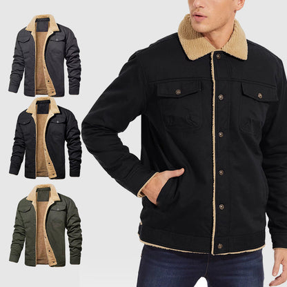 🎁New Year Sale 40% OFF⏳Men's Retro Western Winter Fleece Jacket