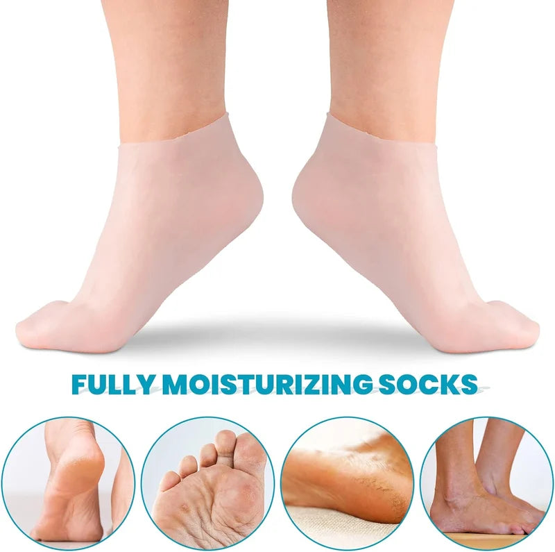🎁Christmas 49% OFF⏳Moisturizing Foot Mask Exfoliating Silicone Socks - newbeew