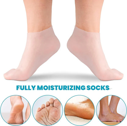 🎁Christmas 49% OFF⏳Moisturizing Foot Mask Exfoliating Silicone Socks - newbeew