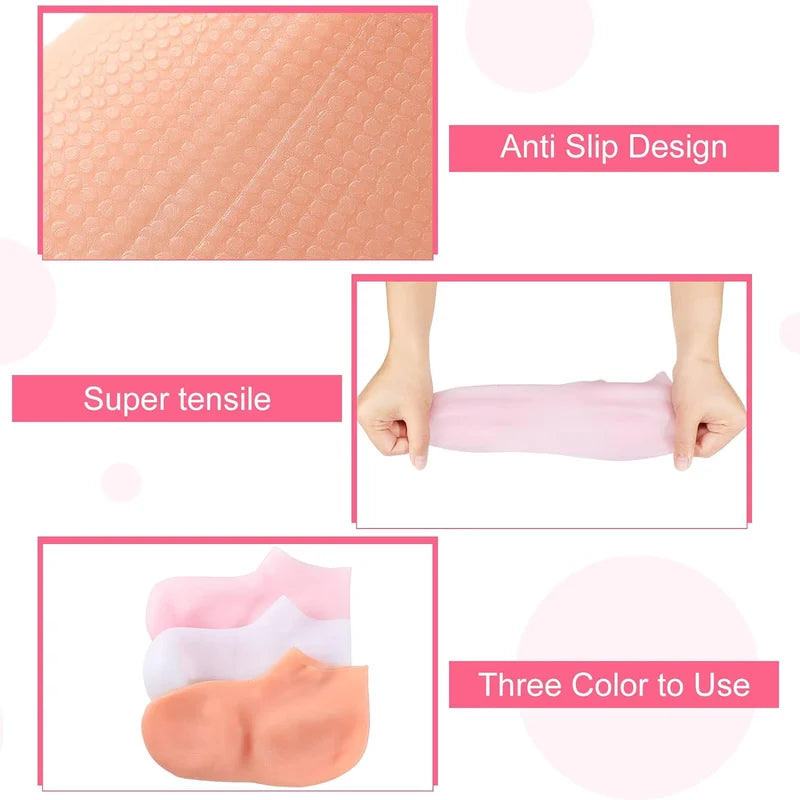 🎁Christmas 49% OFF⏳Moisturizing Foot Mask Exfoliating Silicone Socks - newbeew