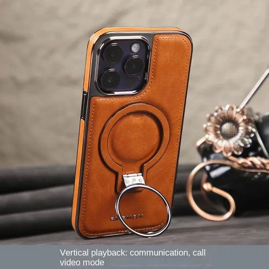 ✨Luxury Leather Invisible Stand iPhone Case🎉 - newbeew