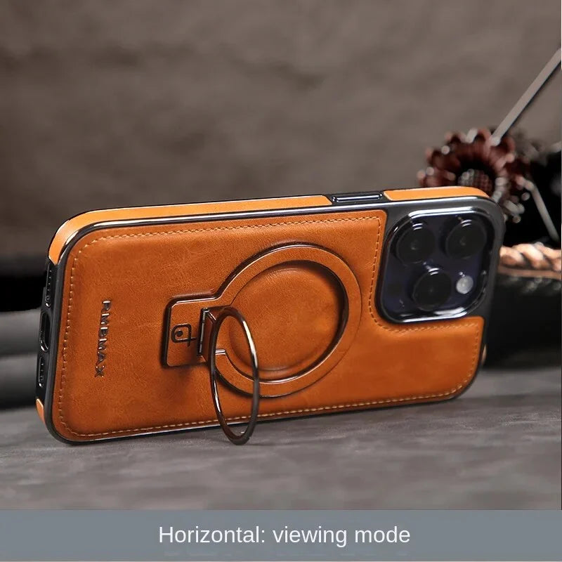 ✨Luxury Leather Invisible Stand iPhone Case🎉 - newbeew