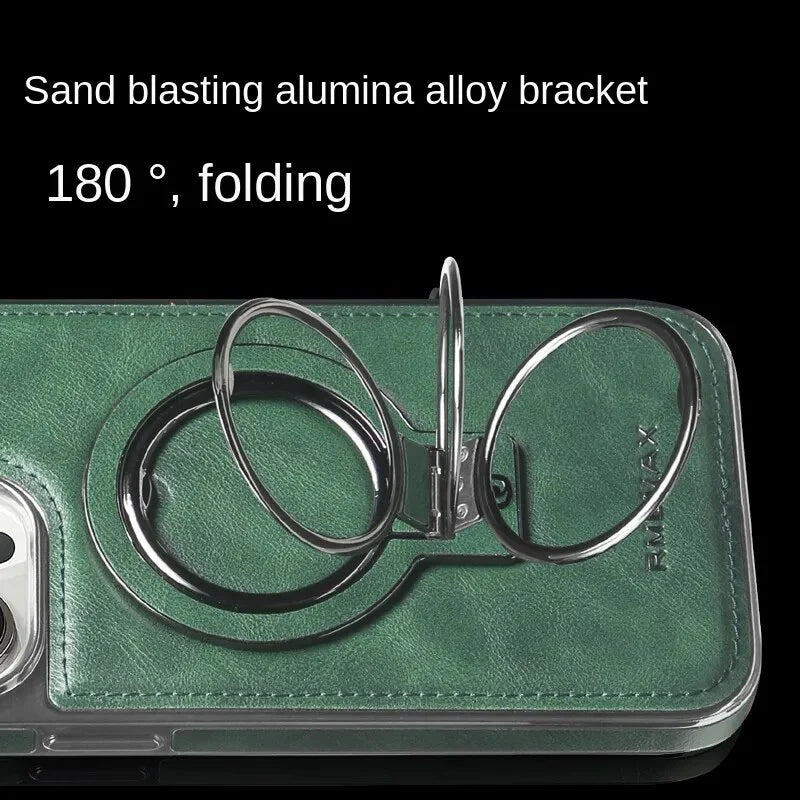 ✨Luxury Leather Invisible Stand iPhone Case🎉 - newbeew
