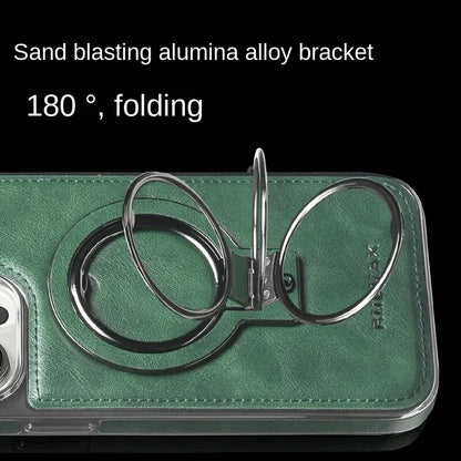 ✨Luxury Leather Invisible Stand iPhone Case🎉 - newbeew