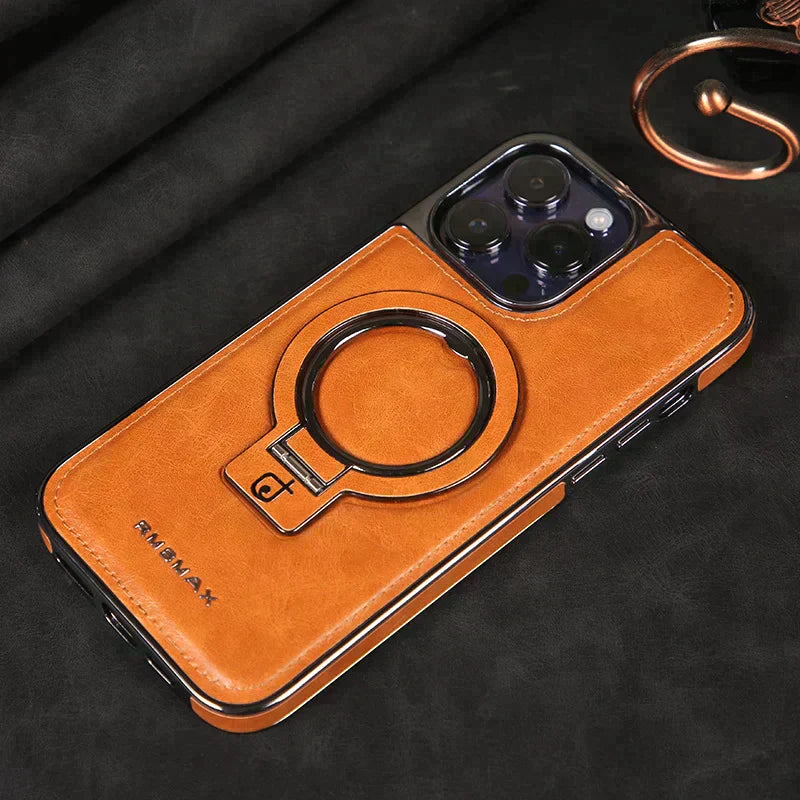 ✨Luxury Leather Invisible Stand iPhone Case🎉 - newbeew